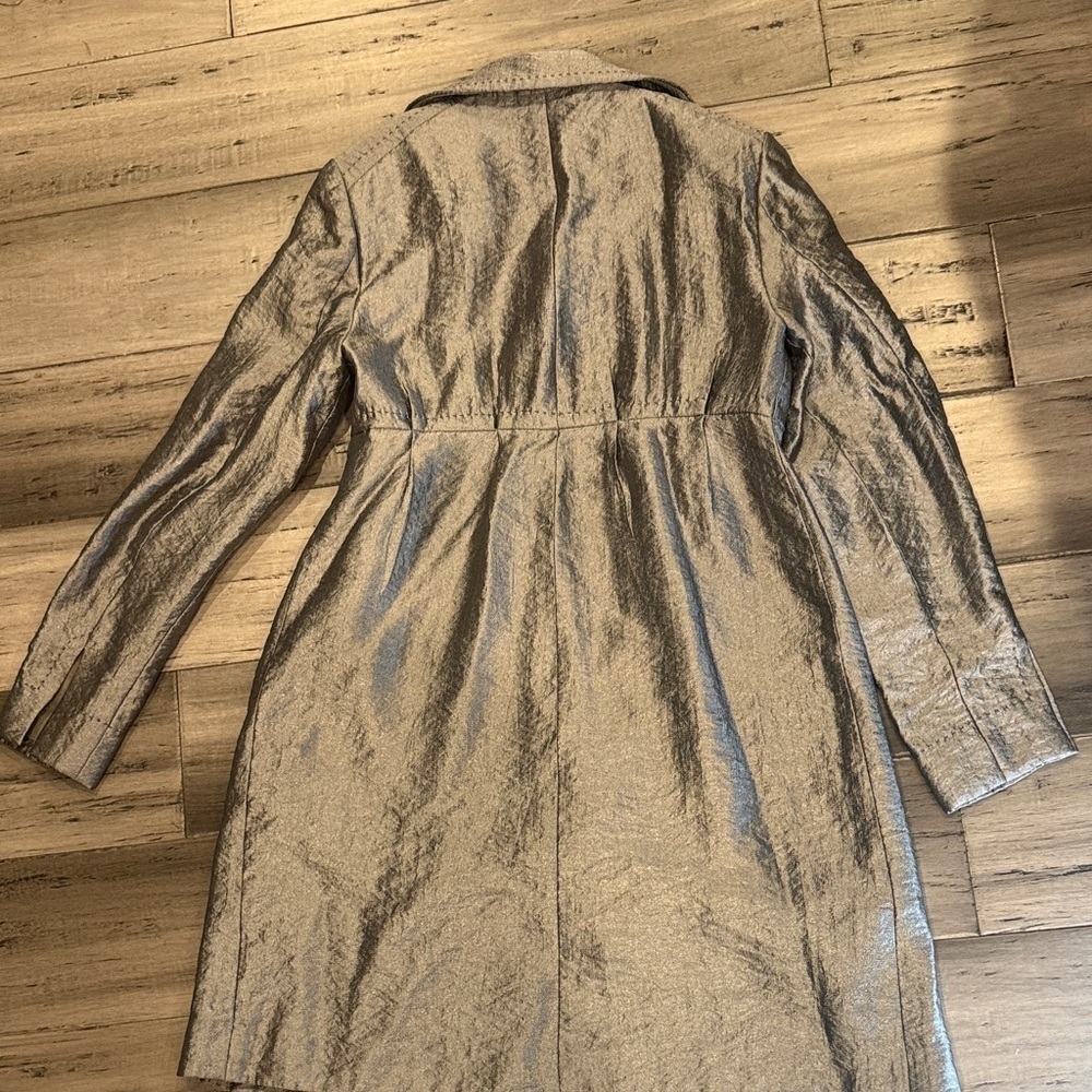 Semantiks Metallic Trench Coat - Picture 6 of 11